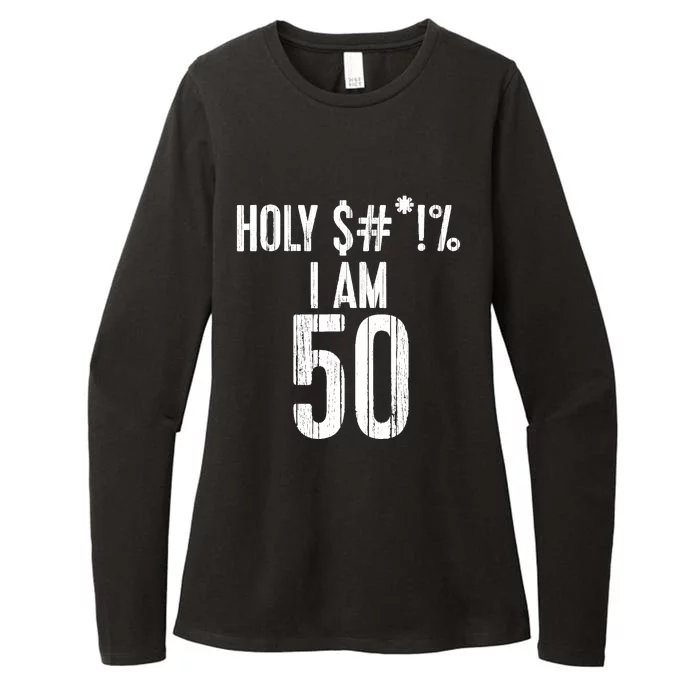 Holy Shit Im 50 | Funny 50th Birthday Gift Womens CVC Long Sleeve Shirt