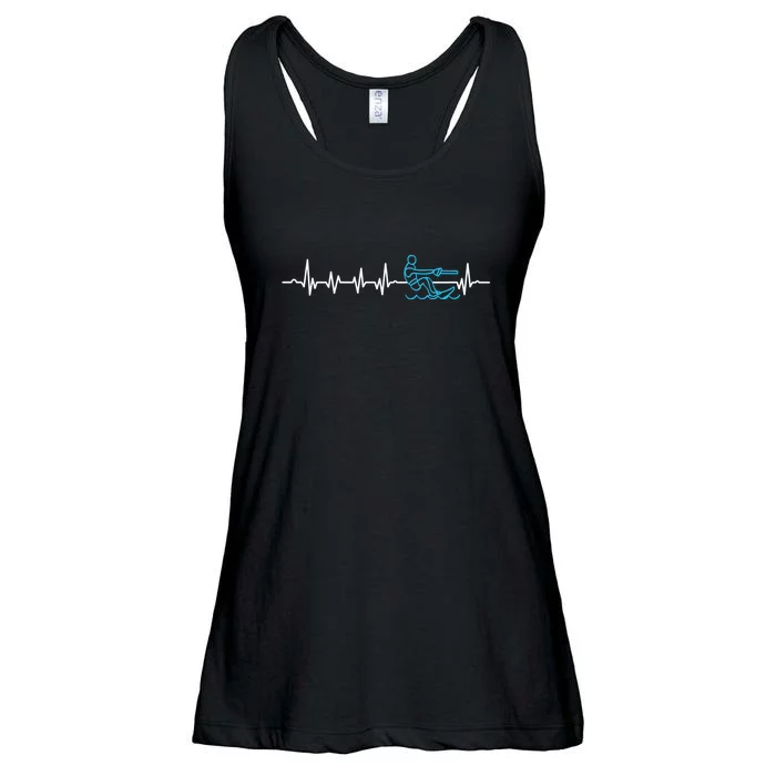 Heartbeat Ski Instructor Skiing Winter Sports Gift Skier Ladies Essential Flowy Tank