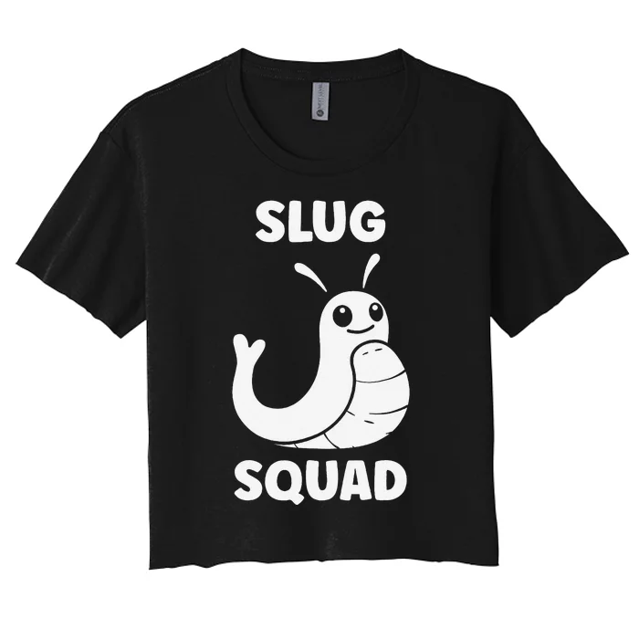 Humor Slugs Insect Cute Minimalist Simple Squad Slug Women's Crop Top Tee