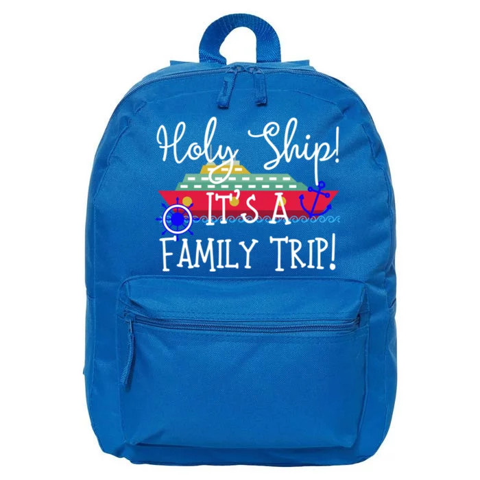 Holy Ship! It's A Family Trip Cute Gift 16 in Basic Backpack