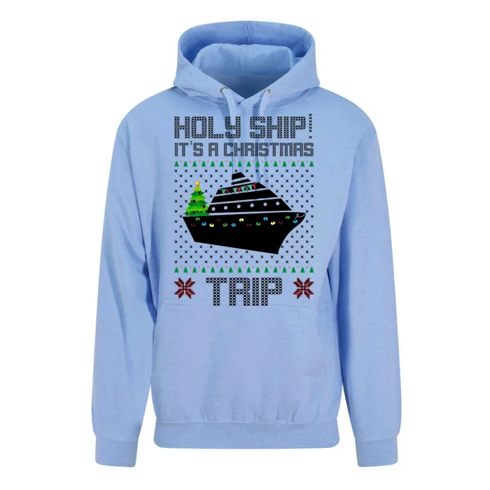 Holy Ship It's A Christmas Trip Family Vacation Cruise Unisex Surf Hoodie