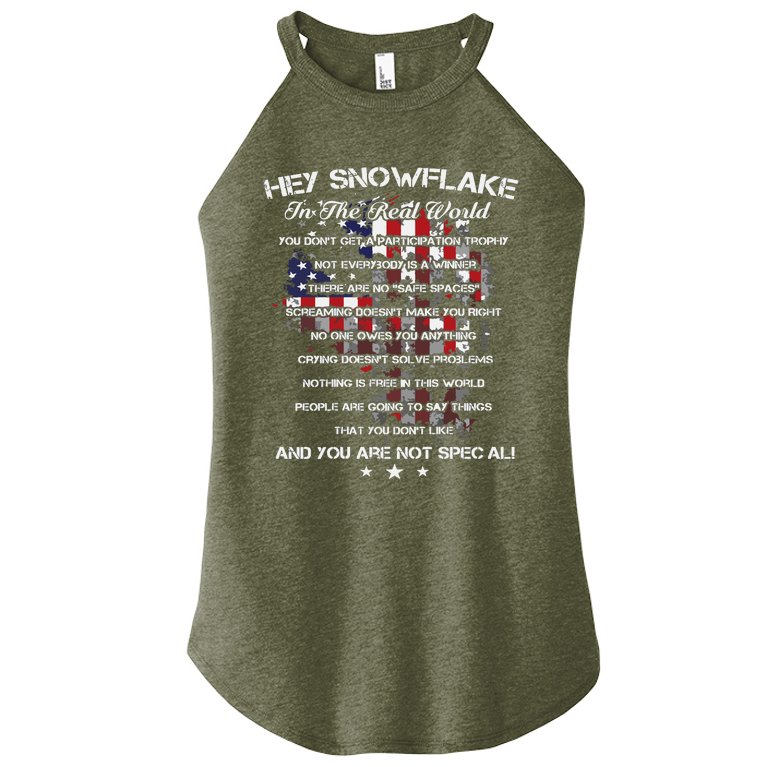 Hey Snowflake In The Real World Veteran Military Women’s Perfect Tri Rocker Tank
