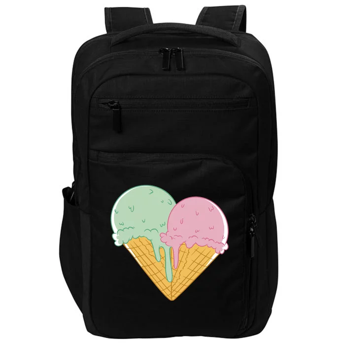 Heart Shaped Ice Cream Cute Gift Impact Tech Backpack