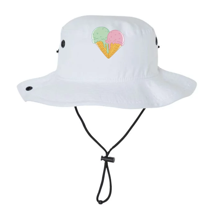 Heart Shaped Ice Cream Cute Gift Legacy Cool Fit Booney Bucket Hat