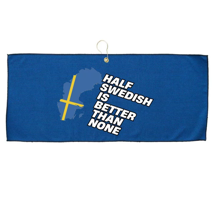 Half Swedish Is Better Than None Large Microfiber Waffle Golf Towel