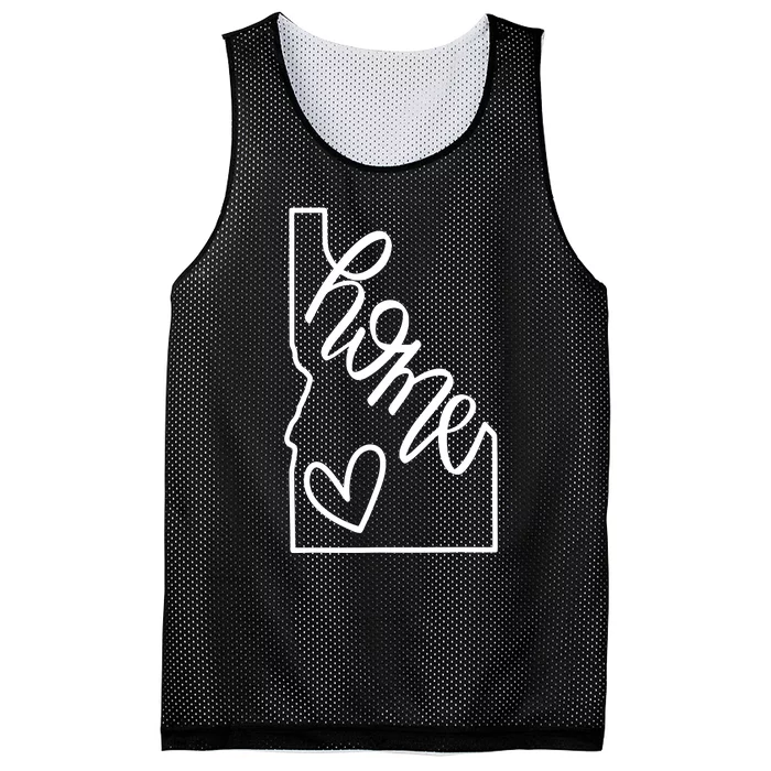 Home State Idaho Home Handlettered Graphic Mesh Reversible Basketball Jersey Tank