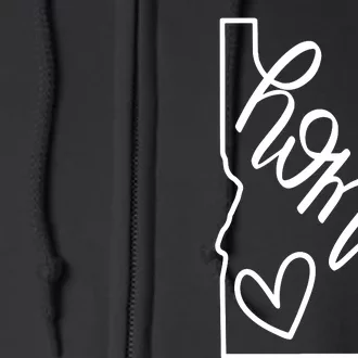 Home State Idaho Home Handlettered Graphic Full Zip Hoodie