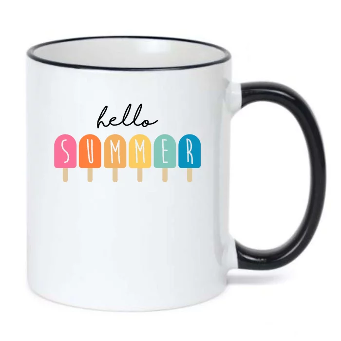 Hello Summer Ice Cream Black Color Changing Mug