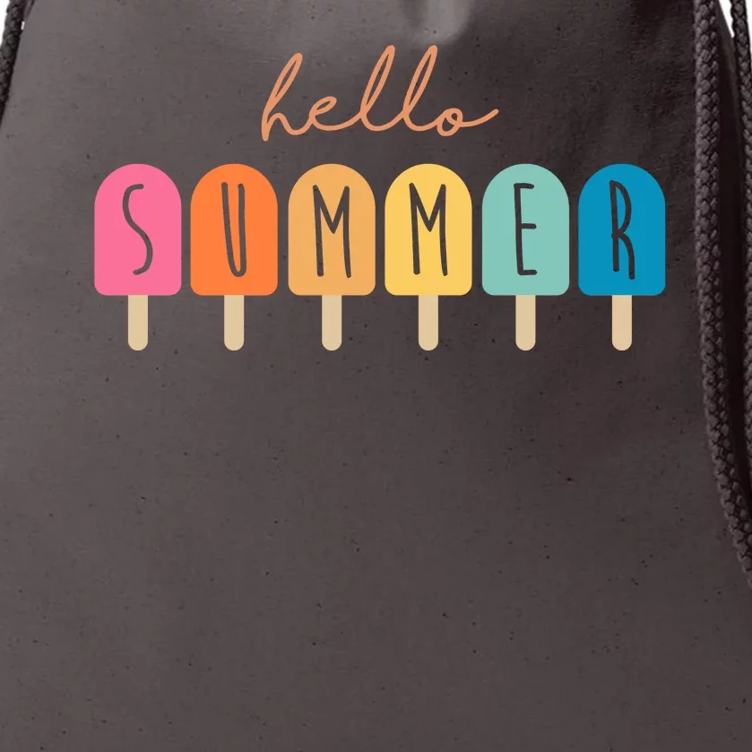 Hello Summer Ice Cream Drawstring Bag