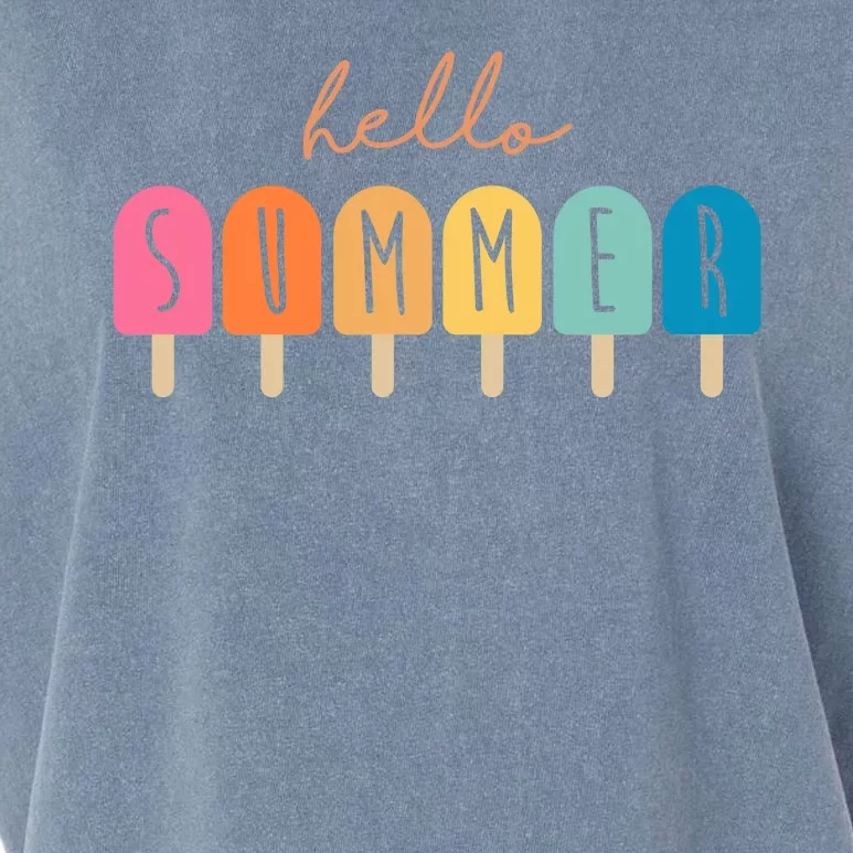 Hello Summer Ice Cream Garment-Dyed Women's Muscle Tee