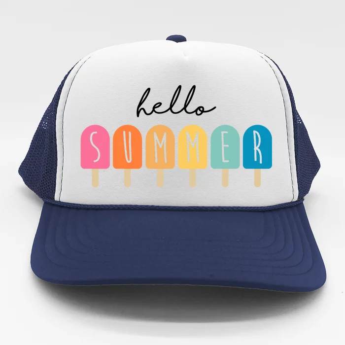 Hello Summer Ice Cream Trucker Hat