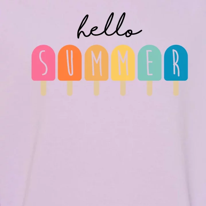 Hello Summer Ice Cream Garment-Dyed Sweatshirt