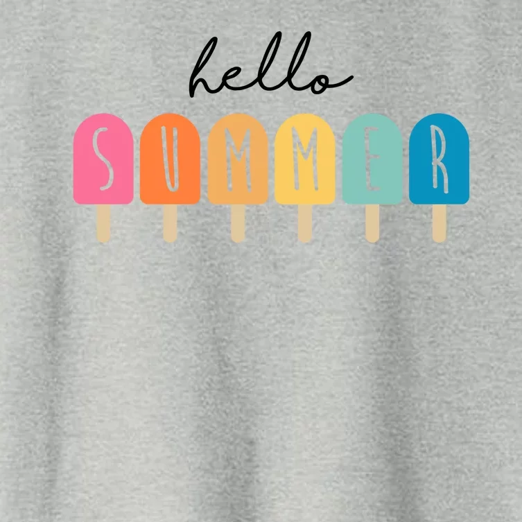 Hello Summer Ice Cream Women's Crop Top Tee