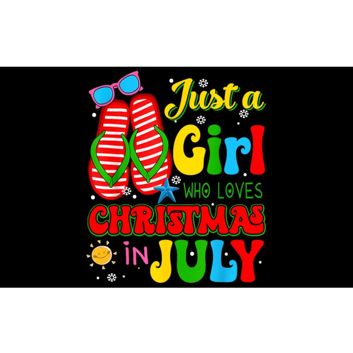 Hello Summer Just A Girl Who Loves Christmas In July Gift Bumper Sticker