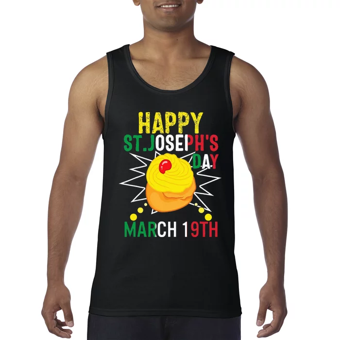 Happy St Josephs Day Jesus Catholic Christian March 19th Tank Top