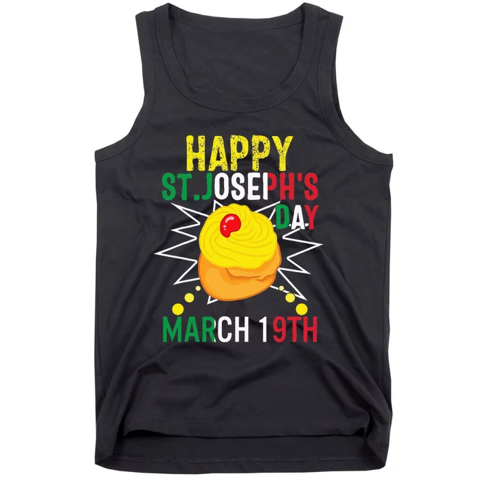 Happy St Josephs Day Jesus Catholic Christian March 19th Tank Top