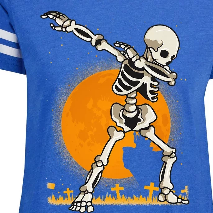 Halloween Shirts Kids Girl Dabbing Skeleton Costume Enza Ladies Jersey Football T-Shirt