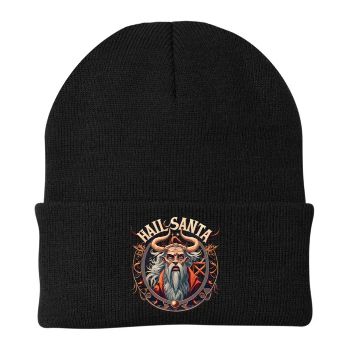 Hail Santa Krampus Gothic Christmas Knit Cap Winter Beanie