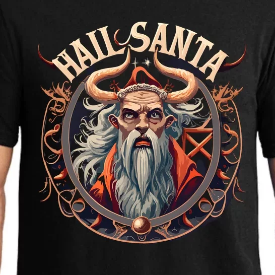 Hail Santa Krampus Gothic Christmas Pajama Set