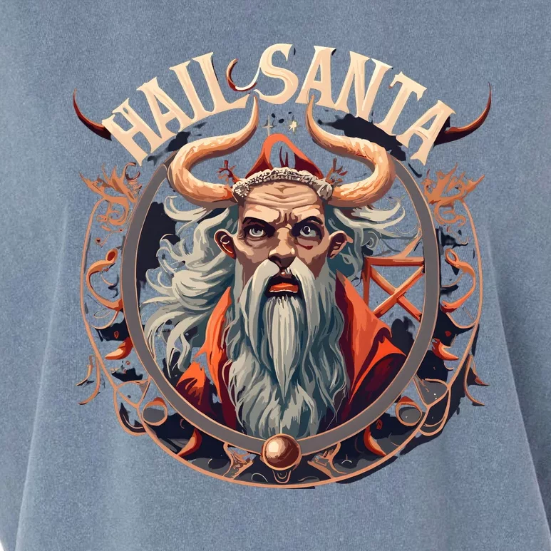 Hail Santa Krampus Gothic Christmas Garment-Dyed Women's Muscle Tee