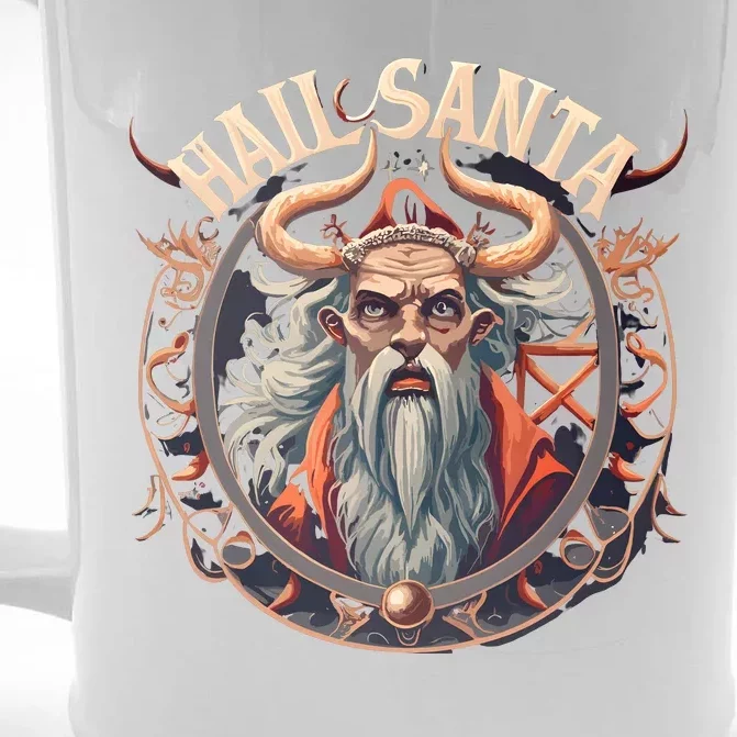 Hail Santa Krampus Gothic Christmas Front & Back Beer Stein