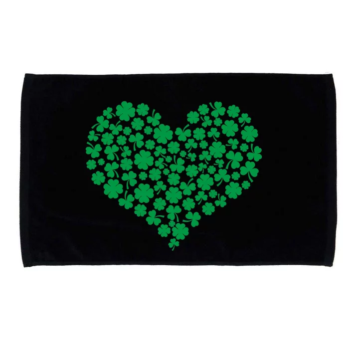 Heart Shamrock Lucky St Patricks Day Microfiber Hand Towel