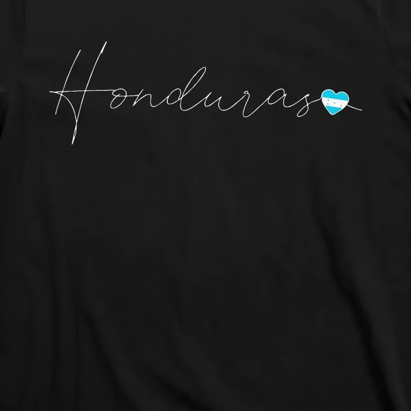 Honduras Simple Love Honduran Flag Heart On Honduras T-Shirt