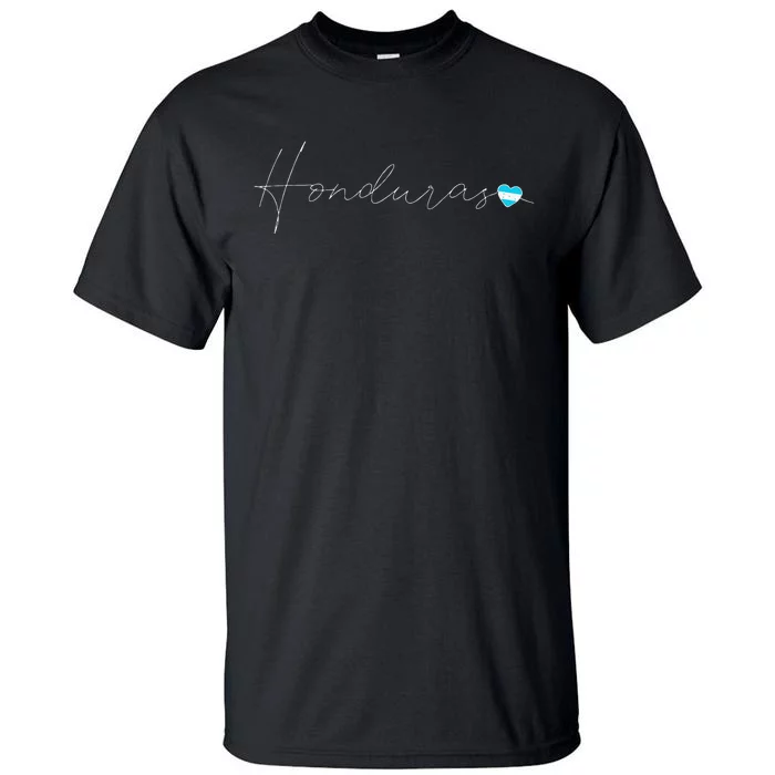 Honduras Simple Love Honduran Flag Heart On Honduras Tall T-Shirt