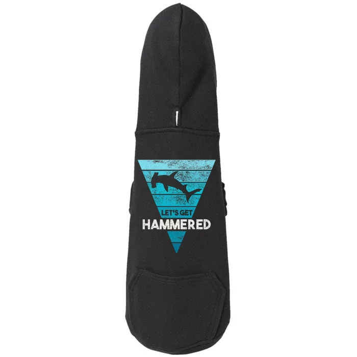 Hammerhead Shark LetS Get Hammered All Week Doggie 3-End Fleece Hoodie