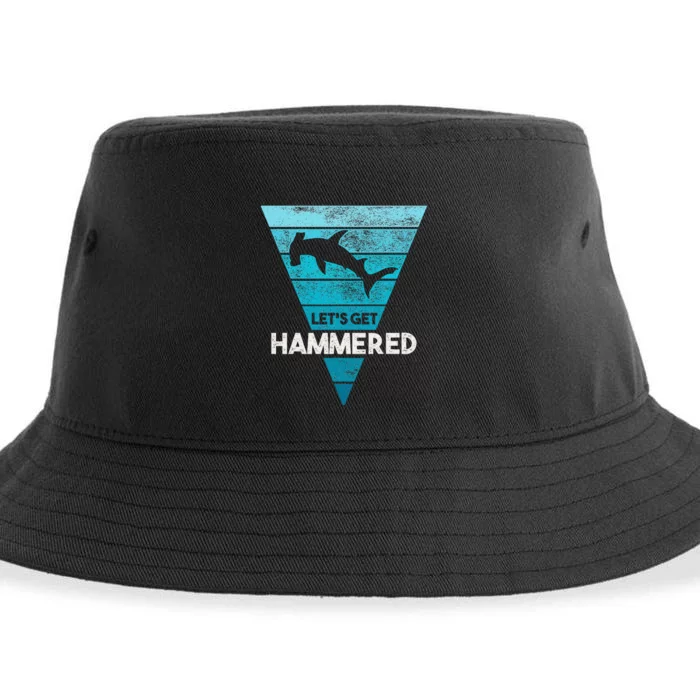 Hammerhead Shark LetS Get Hammered All Week Sustainable Bucket Hat