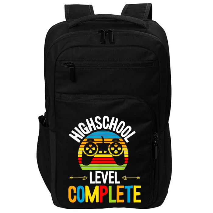 High School Level Complete Graduation Gamer Grad Student Impact Tech Backpack