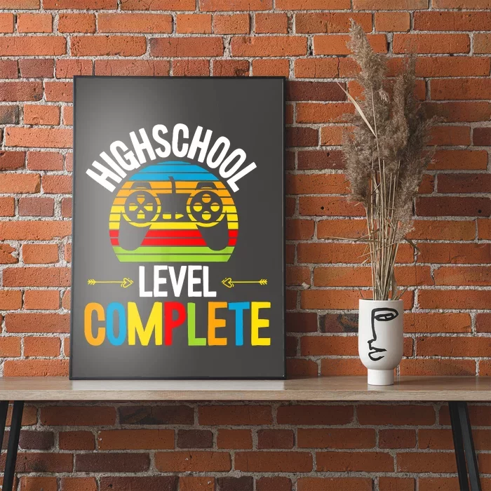 High School Level Complete Graduation Gamer Grad Student Poster