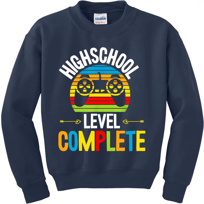 High School Level Complete Graduation Gamer Grad Student Kids Sweatshirt