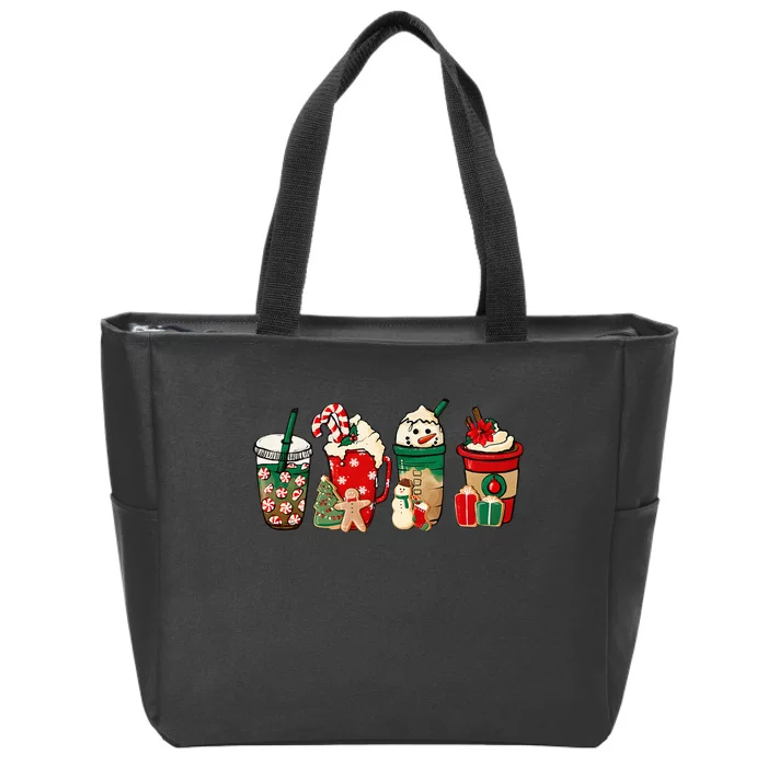 Hilarious Snowman Latte Mug for Christmas Festivities Zip Tote Bag