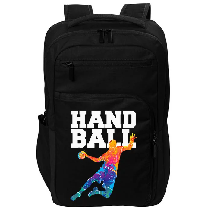 Handball Sports Lover Athlete Athletic Handball Player Impact Tech Backpack