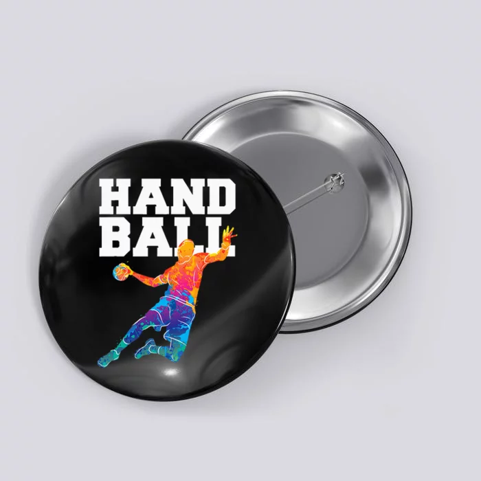 Handball Sports Lover Athlete Athletic Handball Player Button