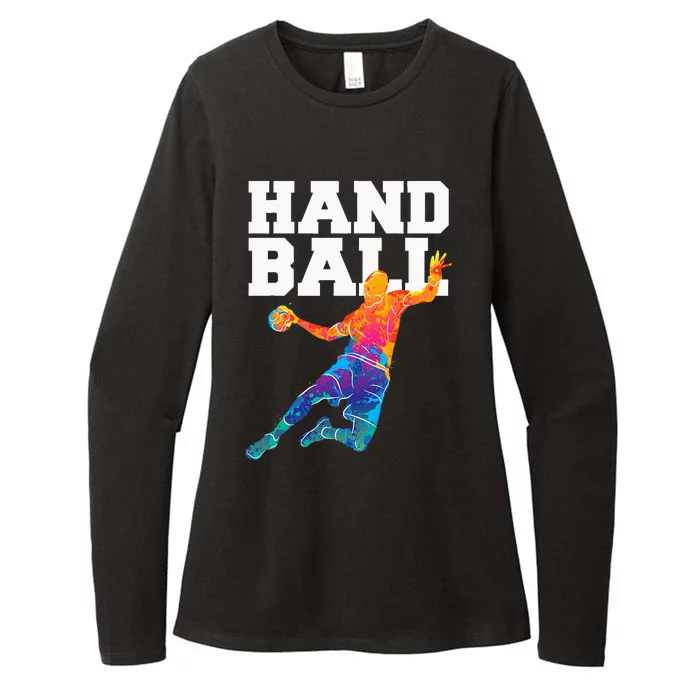 Handball Sports Lover Athlete Athletic Handball Player Womens CVC Long Sleeve Shirt