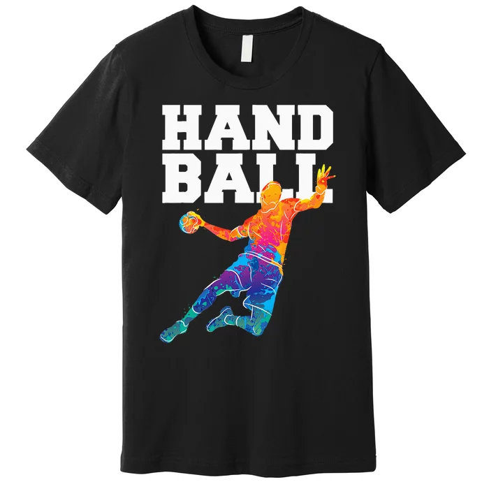 Handball Sports Lover Athlete Athletic Handball Player Premium T-Shirt