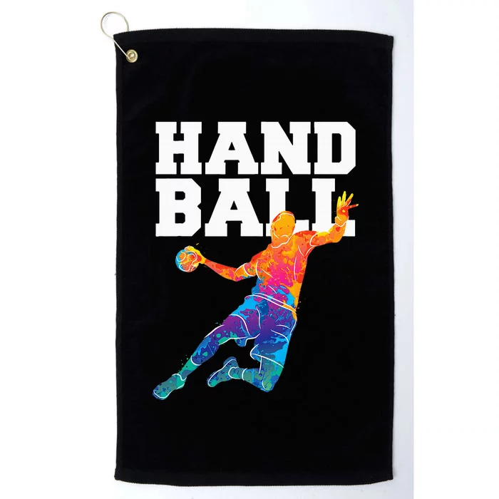 Handball Sports Lover Athlete Athletic Handball Player Platinum Collection Golf Towel