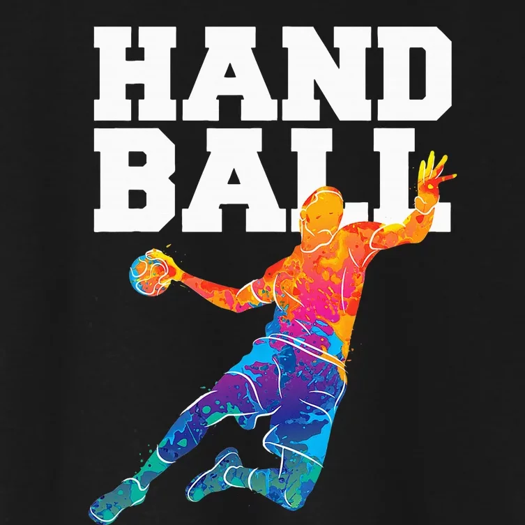 Handball Sports Lover Athlete Athletic Handball Player Women's Crop Top Tee