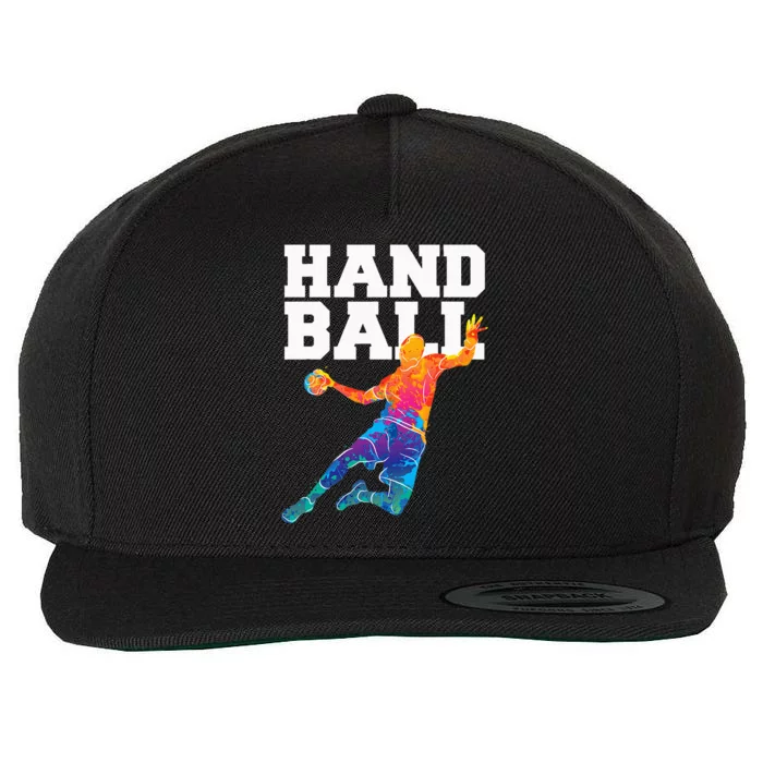 Handball Sports Lover Athlete Athletic Handball Player Wool Snapback Cap