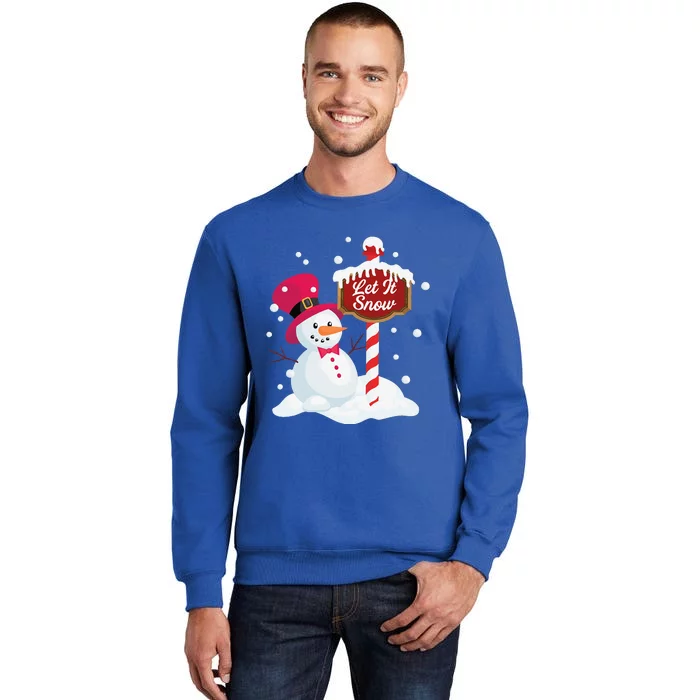 Happy Snowman Let It Snow Graphic At The Northpole Sweatshirt