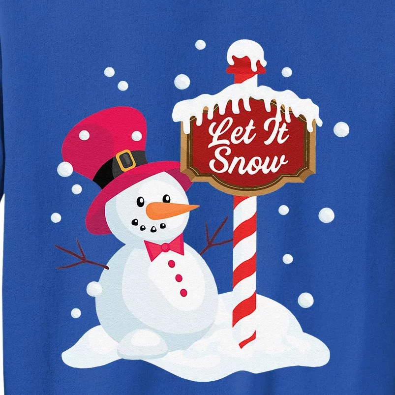 Happy Snowman Let It Snow Graphic At The Northpole Sweatshirt