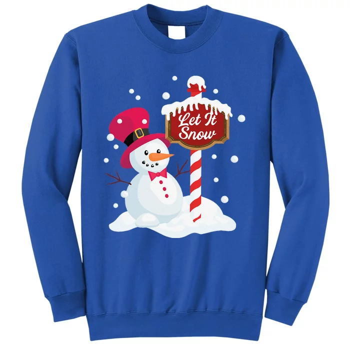 Happy Snowman Let It Snow Graphic At The Northpole Sweatshirt