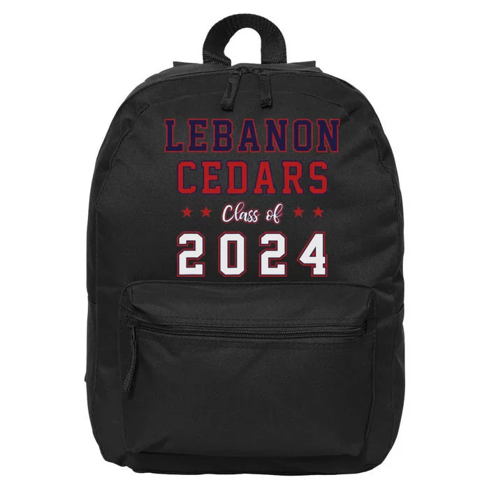 High School Lebanon Cedars Class Of 2024 16 in Basic Backpack