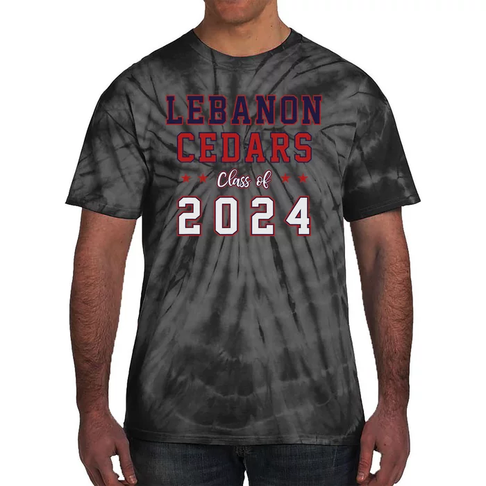 High School Lebanon Cedars Class Of 2024 Tie-Dye T-Shirt