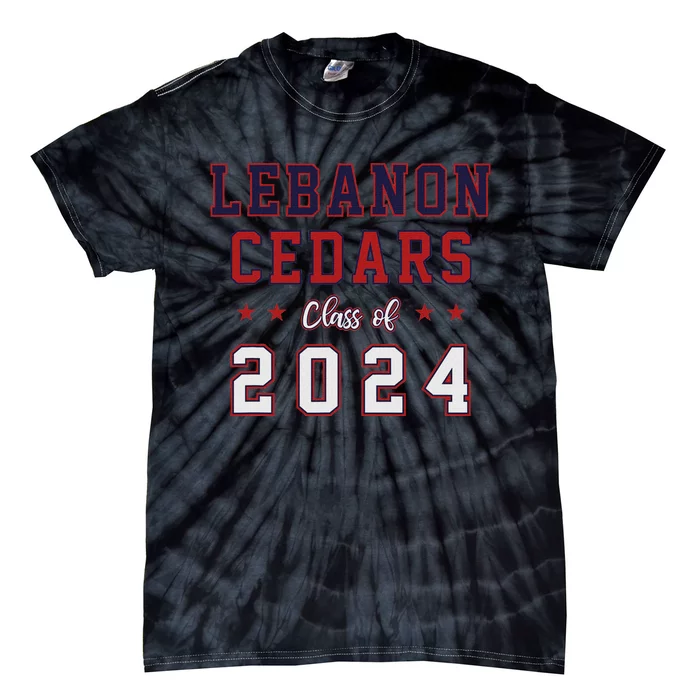 High School Lebanon Cedars Class Of 2024 Tie-Dye T-Shirt