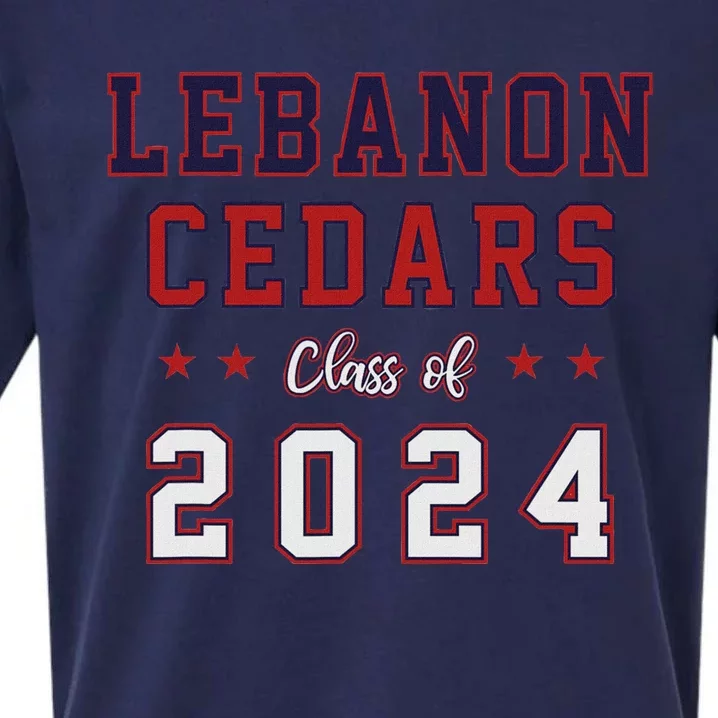 High School Lebanon Cedars Class Of 2024 Sueded Cloud Jersey T-Shirt