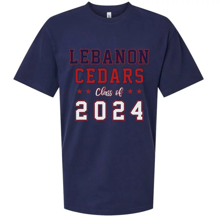 High School Lebanon Cedars Class Of 2024 Sueded Cloud Jersey T-Shirt