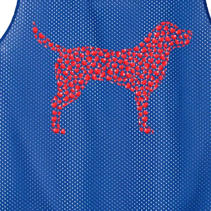 Heart Shape Labrador Retriever Dog Valentine's Day Gift Mesh Reversible Basketball Jersey Tank